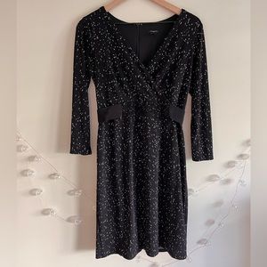 🚨LAST CHANCE🚨 ANNE TAYLOR • Black and White Long Sleeve V-neck Dress, 4